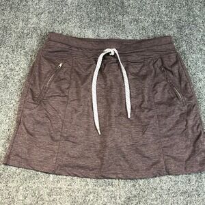 Favorite Soft Skort M Plum Heather Athletic Skirt with Built-in Shorts Pockets